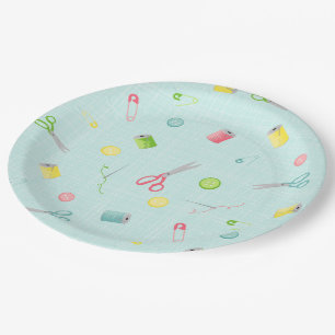 Assiettes En Carton Motif de couture