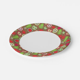 Assiettes En Carton Motif de cuisine aux fruits
