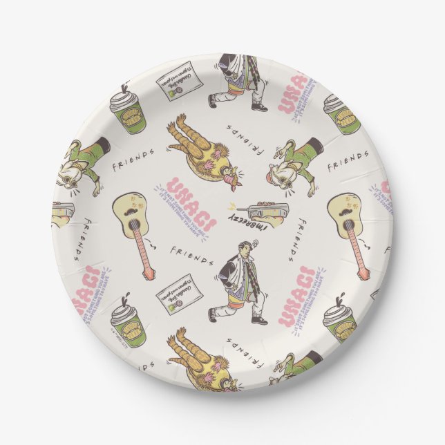 Assiettes En Carton Motif de dessin animé Tan FRIENDS™ (Devant)