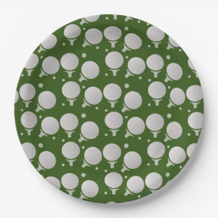 Assiettes En Carton Motif de fête d'anniversaire de golf