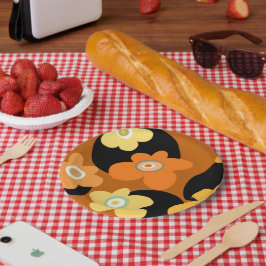 Assiettes En Carton motif de fleurs