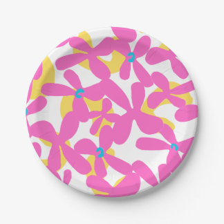 Assiettes En Carton Motif de fleurs