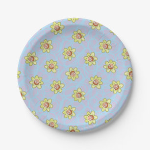 Assiettes En Carton Motif de fleurs Morty