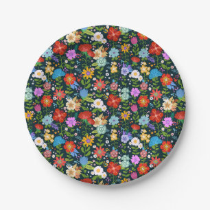 Assiettes En Carton Motif de fleurs sans soudure Ditsy-13554