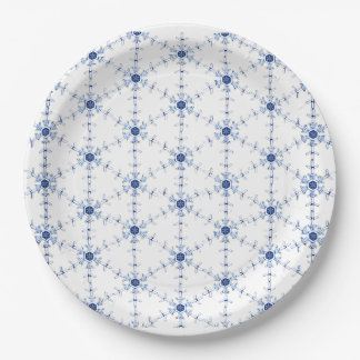 Assiettes En Carton Motif de flocon de diamant