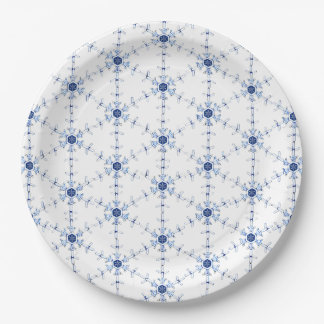 Assiettes En Carton Motif de flocon de diamant