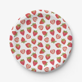 Assiettes En Carton Motif de fraise de fruit d'été mignon