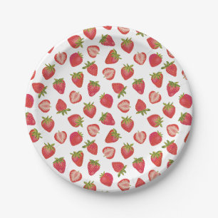 Assiettes En Carton Motif de fraise de fruit d'été mignon
