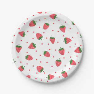 Assiettes En Carton Motif de fraises