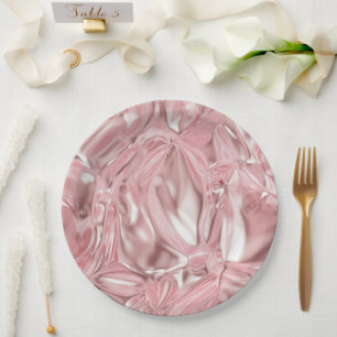 Assiettes En Carton Motif de froissement de feuille métallique