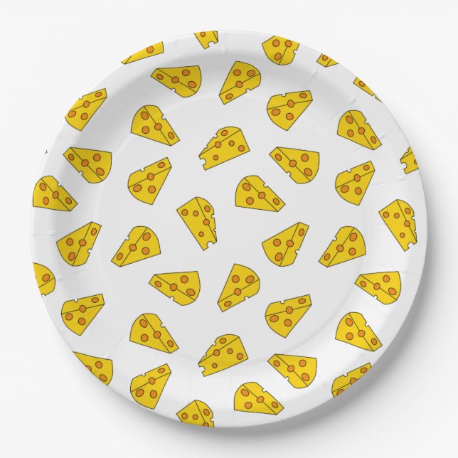 Assiettes En Carton Motif de fromage mou (Devant)