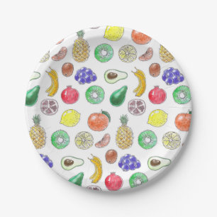 Assiettes En Carton Motif de fruits