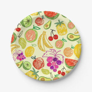 Assiettes En Carton Motif de fruits