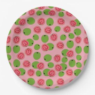 Assiettes En Carton Motif de fruits de goyave