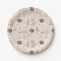 Motif de hérisson de bois mignon