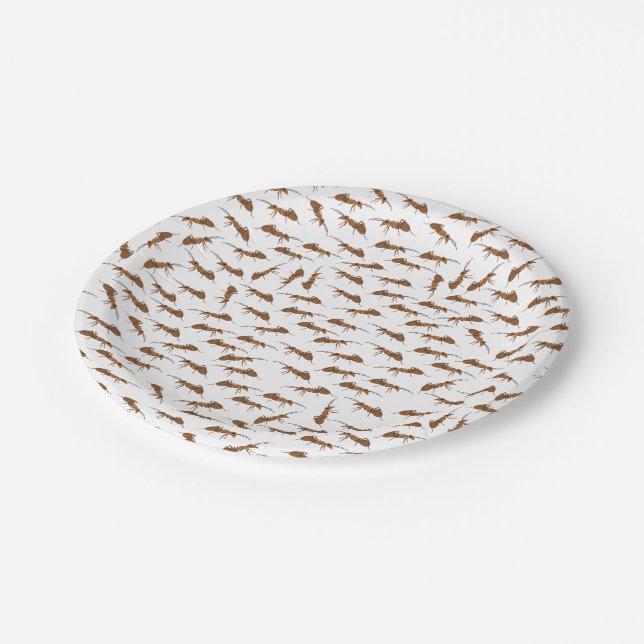 Assiettes En Carton Motif de jolies fourmis (Angle)