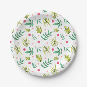 Assiettes En Carton Motif de la fête d'été tropicale