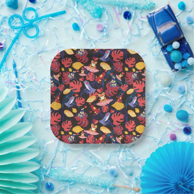 Assiettes En Carton Motif De La Grenouille Amoureuse (Fête)