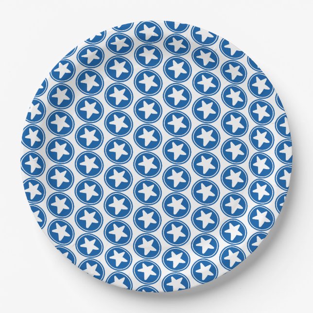 Assiettes En Carton Motif de la Marine - Patriotique / 4 juillet (Devant)