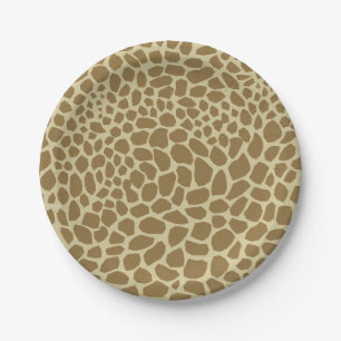 Assiettes En Carton Motif de la peau de girafe