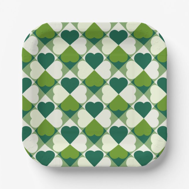 Assiettes En Carton Motif de la Saint-Patrick (Recto)