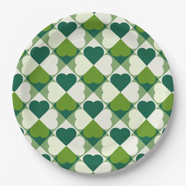 Assiettes En Carton Motif de la Saint-Patrick (Devant)
