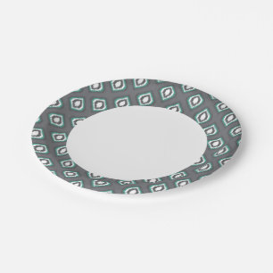 Assiettes En Carton motif de la tribu rétro-ikat
