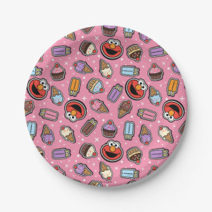 Assiettes En Carton Motif de l'autocollant Elmo Sweet Treat