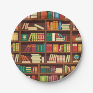 Assiettes En Carton Motif de livre