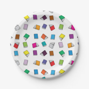 Assiettes En Carton Motif de livre