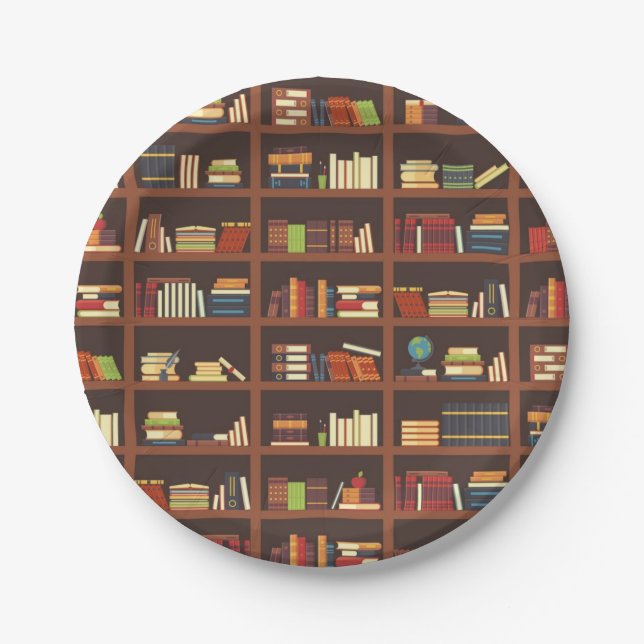 Assiettes En Carton Motif de livre (Devant)
