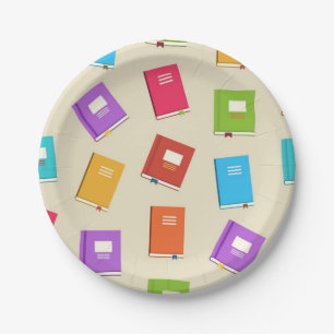 Assiettes En Carton Motif de livre
