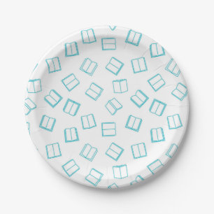 Assiettes En Carton Motif de livre