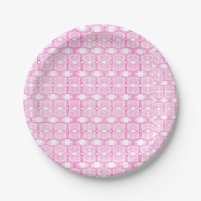 Assiettes En Carton Motif de livre de fin (Devant)
