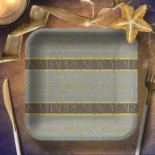 Assiettes En Carton Motif de Noël Earth Tones #35b ID1009