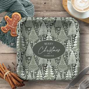 Assiettes En Carton Motif de Noël Green Earth #6 ID1009