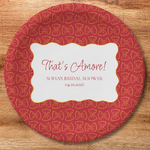 Assiettes En Carton Motif de pâtes C'est l'amour Enterrement de vie de