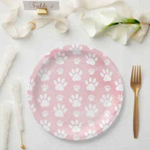 Assiettes En Carton Motif De Pâtes, Patrouilles Blanches, Aquarelles, 
