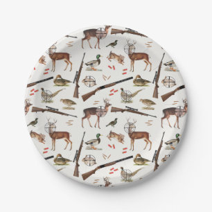 Assiettes En Carton Motif de plein air pour la chasse