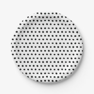 Assiettes En Carton Motif de point Polka Mod