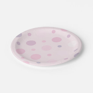 Assiettes En Carton Motif de point rose mignon