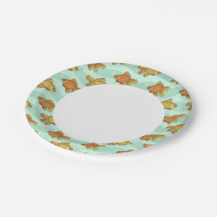Assiettes En Carton motif de poisson