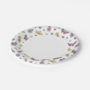 Assiettes En Carton motif de princesse de ballet