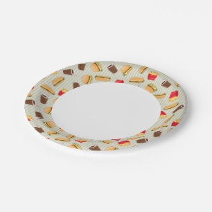 Assiettes En Carton Motif de restauration rapide 2