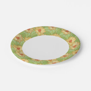 Assiettes En Carton Motif de Retro Magnolia