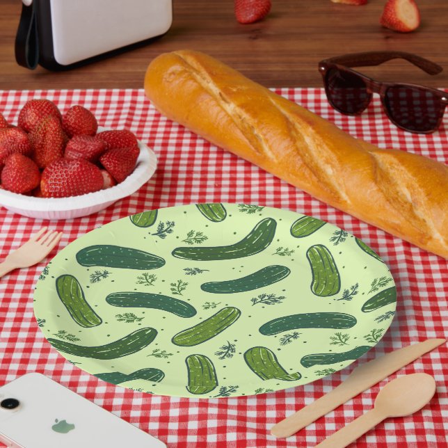 Assiettes En Carton Motif de sélecteur de broche à main (Pique-nique)