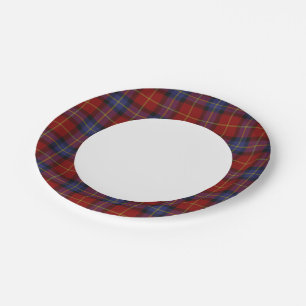 Assiettes En Carton motif de Tartan