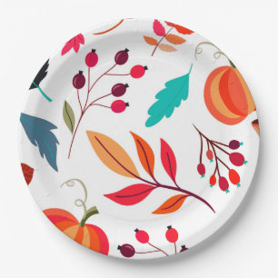 Assiettes En Carton Motif de Thanksgiving
