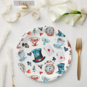 Assiettes En Carton Motif de thé dansant dans un monde fantaisiste
