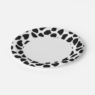 Assiettes En Carton motif de vache